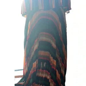 The Clothing Company‎ Striped Multicolor Shoulder Maxi Dress Size Large